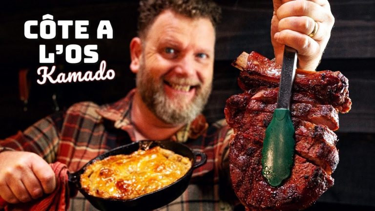 Reverse sear Cote a l’os op de Big Green Egg!