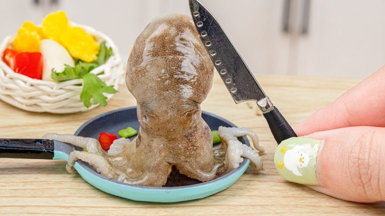 Yummy Miniature Pasta with Octopus | 1000+ Best Of Delicious Miniature Seafood Recipes