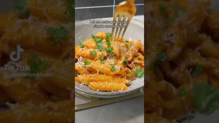 how to make super simple creamy pasta 🍝 #cooking #pasta #recipe