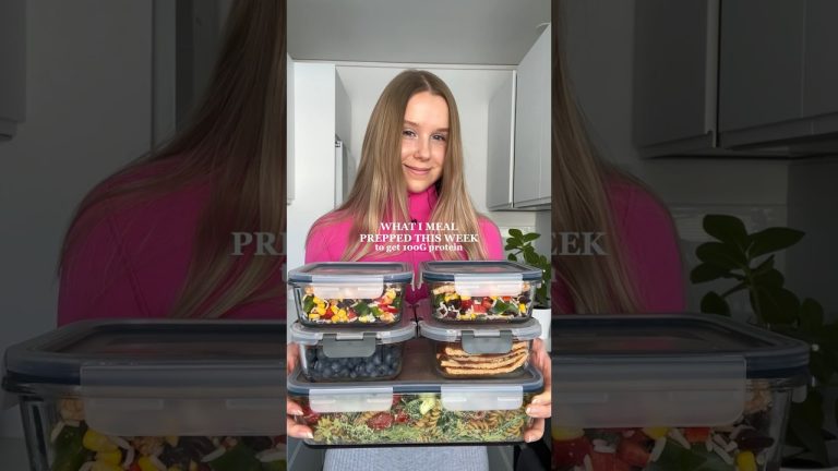High-protein Meal Prep | 100G+ protein💪🏻 Link to recipes⬆️ #mealprep #highprotein #healthyrecipes