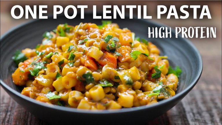 ONE POT LENTIL PASTA Recipe | Easy Vegetarian and Vegan Meals