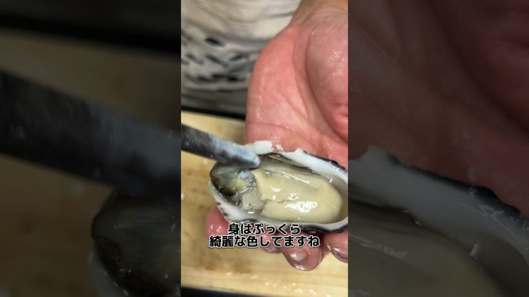 山口県 周防大島 の 真牡蠣！開けてみます！ #せり人ムタロー #shorts