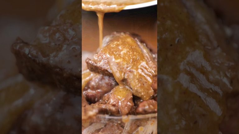 I made this grilled steak more juicy and tender using the Fettuccini method