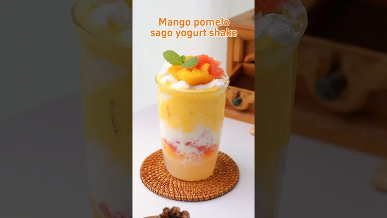 Mango pomelo sago yogurt shake