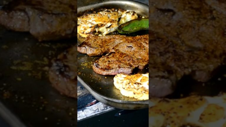 Steaks Are Better On The Campfire!!! #beef #campfire #shorts