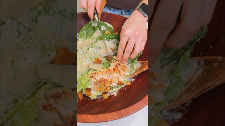 This classic chicken Caesar salad is a winner recipe! #shorts
