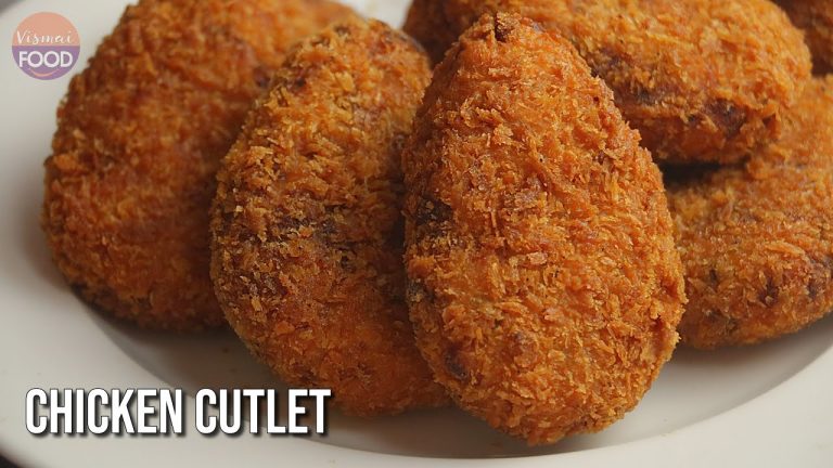 అన్ని ఇంట్లో ఉండే వాటితో  ఏ కేఫె కి తీసిపోని చికెన్ కట్లెట్ | Best Boneless Chicken Cutlet recipe
