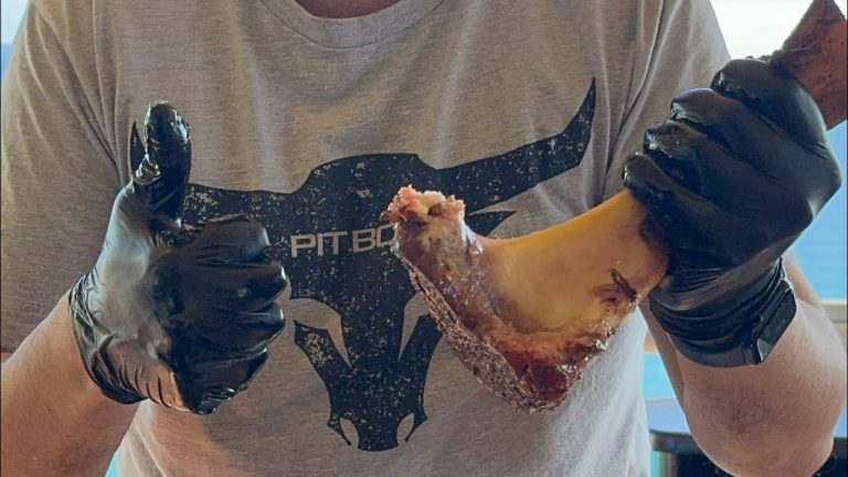 Jarrete de ternera “osobuco” ahumado en bbq