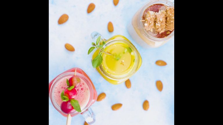 #Shorts: Healthy Drink Recipe | Banana & Cinnamon Smoothie | Almond Milk, Honey, Yogurt & More!