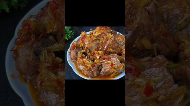 Sườn sốt sả ớt , bóng mướt mọng nước thấm gia vị ăn cực hào cơm đó ạ #bepcuavo #sườnnon