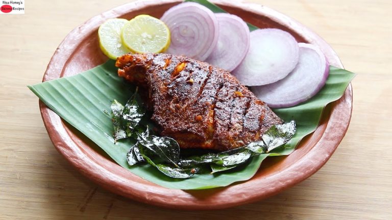 Kerala Style Pearl Spot Fish Fry – Karimeen Fry – Kerala Recipes – Fish Recipes | Skinny Recipes