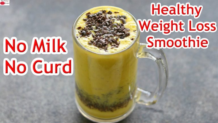 Pineapple Smoothie – Chia Seeds Smoothie For Weight Loss – No Milk, No Curd, No Dairy/Vegan Recipes