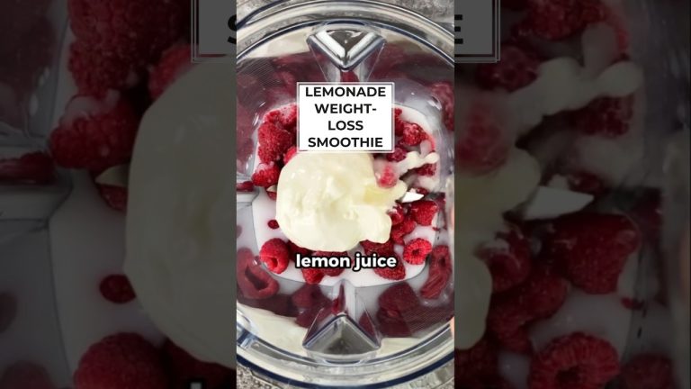 Lemon Superfood Smoothie Recipe|Raspberry Lemonade weight-loss smoothie#viral#shortsvideo #smoothie