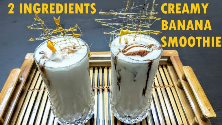 BANANA SMOOTHIE | 2 ingredients banana shake | creamy banana shake | health drink recipe | sugar art