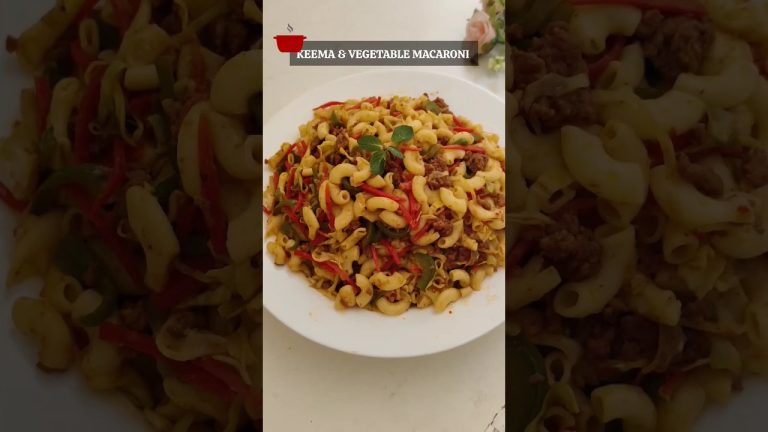 Keema & Vegetable Macaroni Recipe By Cooking with Asifa,