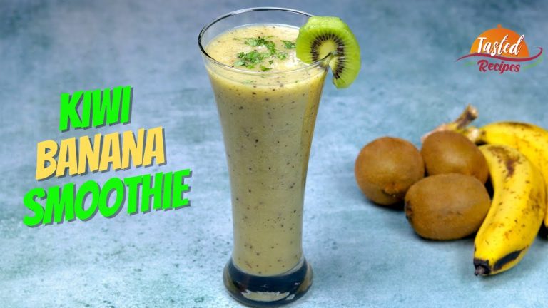 Kiwi Banana Smoothie | Kiwi Smoothie Recipe for Weight Loss by TastedRecipes