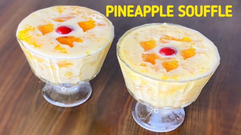 Easy Pineapple Souffle Recipe | Easy & Quick Pineapple Dessert | Souffle Recipe