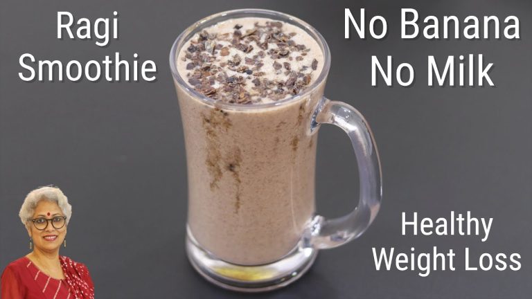 Ragi Breakfast Smoothie Recipe – No Banana – No Milk – No Sugar – Weight Loss Ragi Malt Milkshake