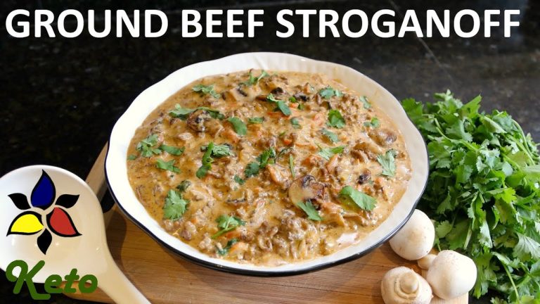 Creamy Ground Beef Stroganoff Recipe – keto, gluten free