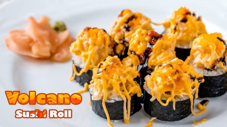Homemade Lava/Volcano Sushi Roll Recipe – The Baked Version