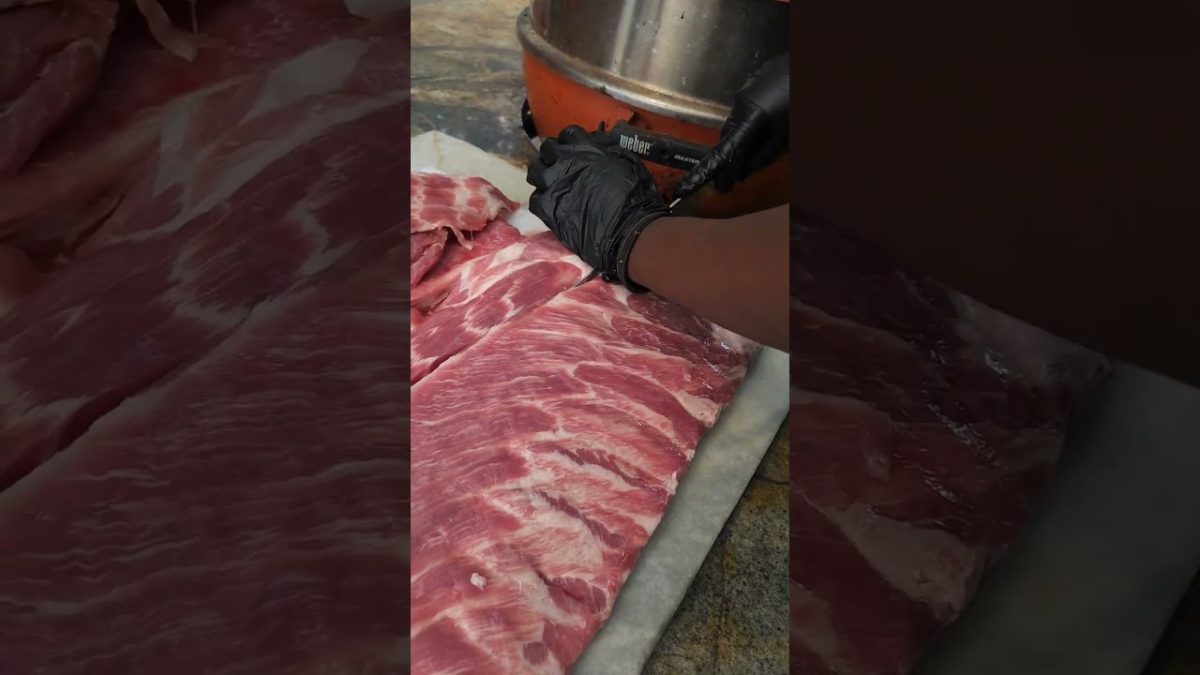 How to remove the rib tip from spare ribs. #bbq #cookinwidkunchi