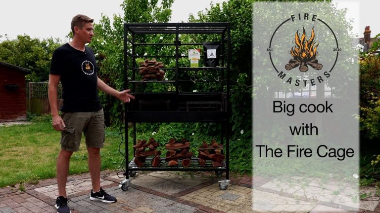 Wood-fired cooking on a Fire Cage (Argentine Asado BBQ)