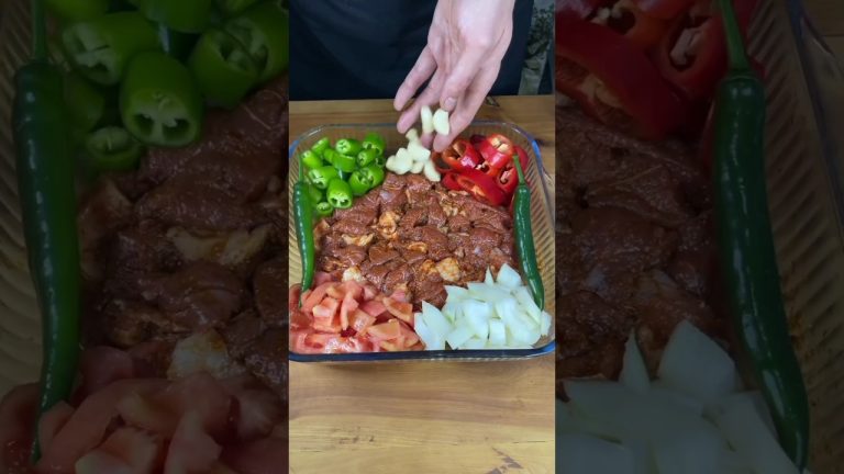 Meat with vegetables in the oven#shorts