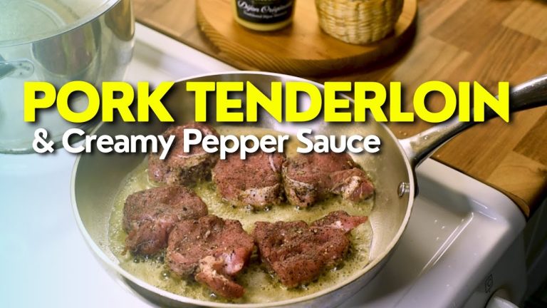 Pan-fried Pork Tenderloin and Creamy Pepper Sauce