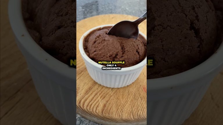 4 Ingredient Nutella Soufflé – Simple & Delicious Recipe #shorts #food #cooking