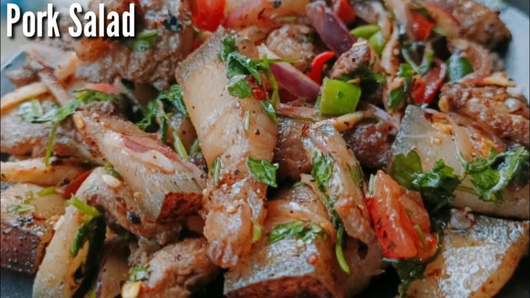 Pork salad ll Pork chutney ll easy and tasty  pork recipe ll