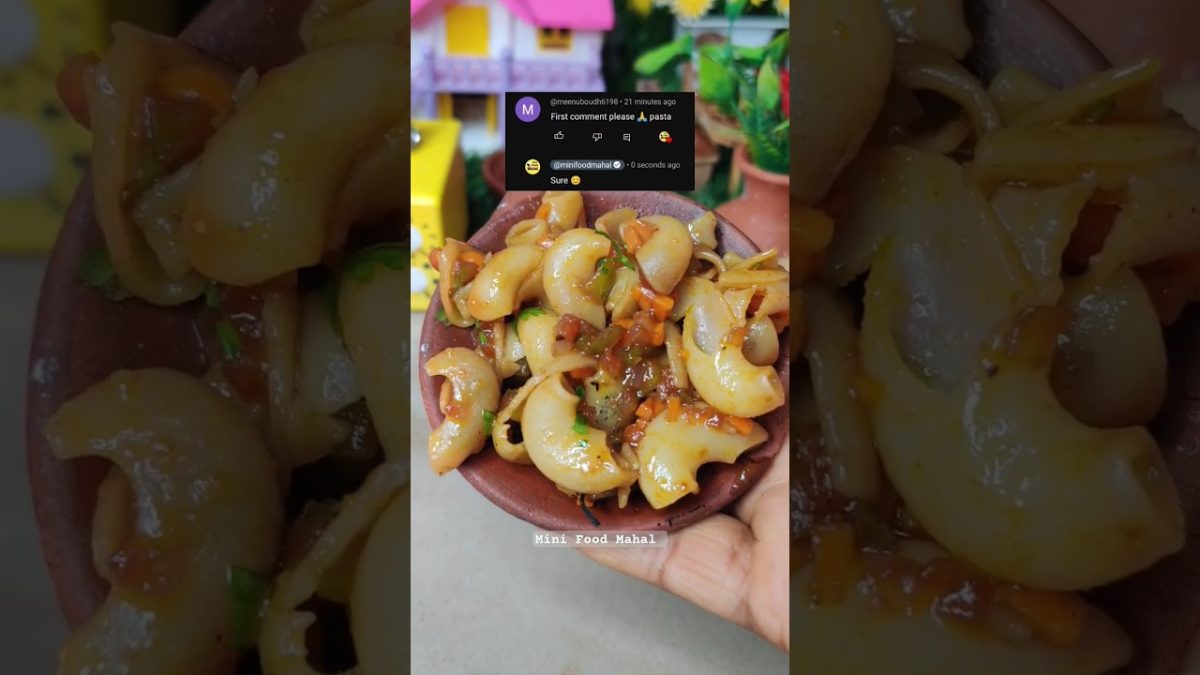 Miniature Veg Pasta Recipe 🤤 🍝 #minifoodmahal #food #ytshorts #pasta #cooking