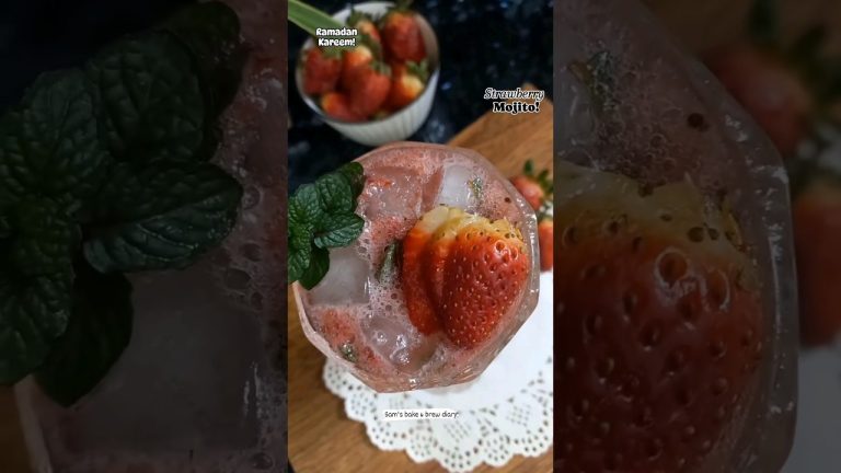 how to make a virgin Strawberry Mojito Mocktail|Best recipe #mojito #shorts #ytshorts #youtubeshorts