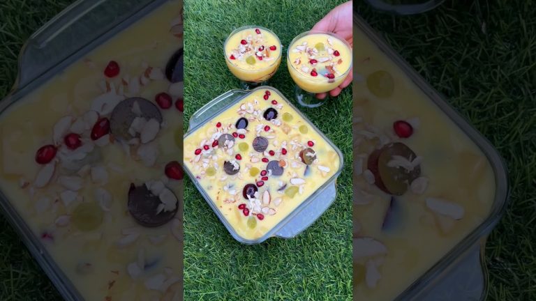 Fruit Custard Recipe RAMZAN Healthy Dessert #shorts #youtubeshorts #ramadan
