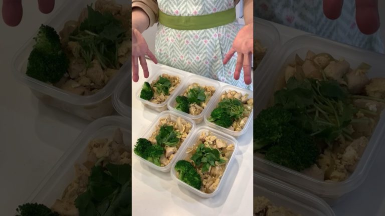 鶏むね肉でダイエット親子丼弁当を平日5日分まとめて作り置き。#shorts#ダイエット#冷凍弁#冷凍ストック#作り置き