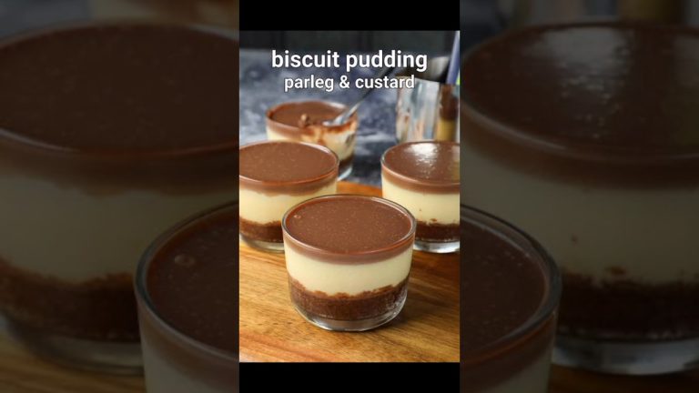 Custard Biscuit Pudding Recipe #dessert  #shorts