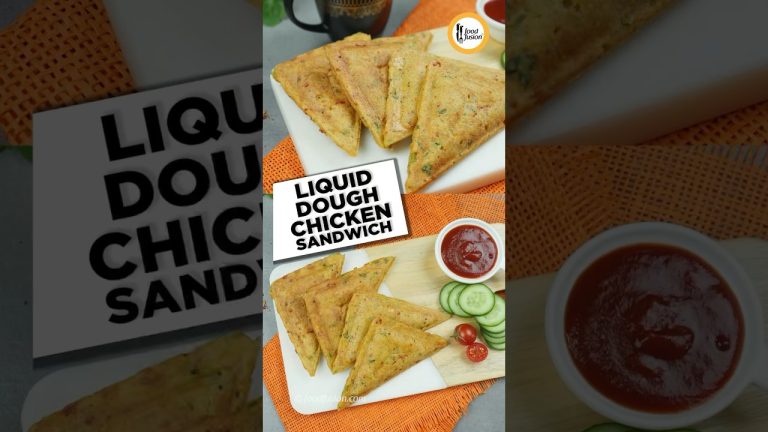 Liquid Dough Chicken Sandwich in Sandwich Maker without bread Recipe By Food Fusion