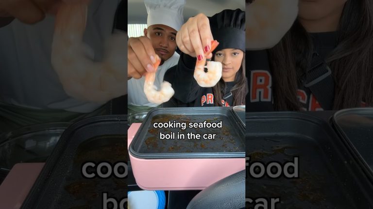 cooking seafood boil in the car w ​⁠@lifeofcian #shorts #seafood #cooking #recipe #asmr #shrimp