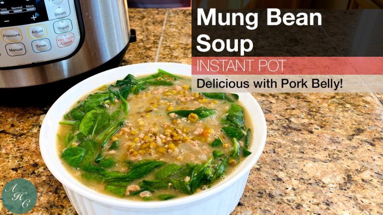 Instant Pot Monggo Soup with Pork Belly Recipe | Filipino Mung Bean Dish