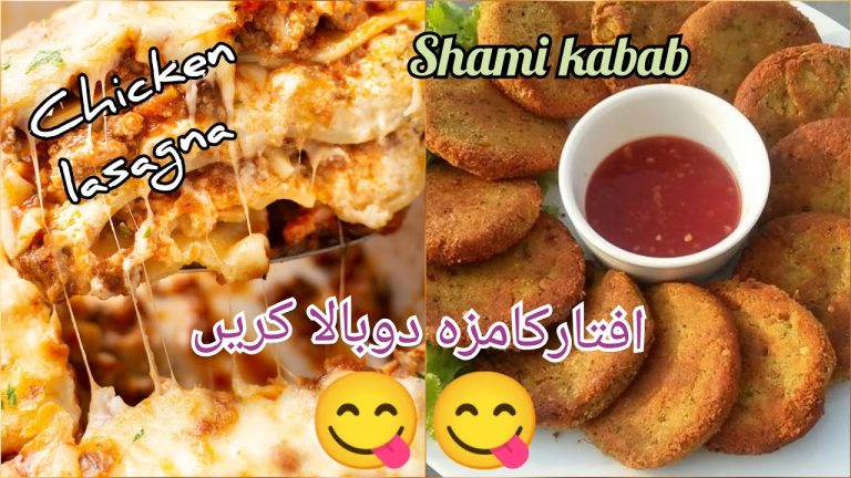 Aj bhai nay dil khush kr diya || chicken lasagna recipe 🤤 || beef shami kabab 😋