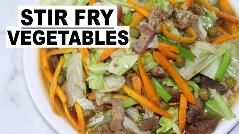 Stir Fry Vegetables With Pork | Ginisang cabbage and carrots recipe