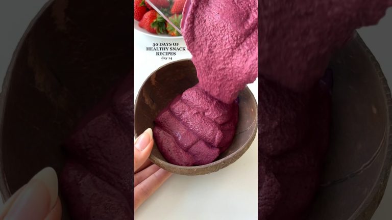 4-ingredient Blueberry Smoothie💜 #healthyrecipes #smoothie #easysnacks