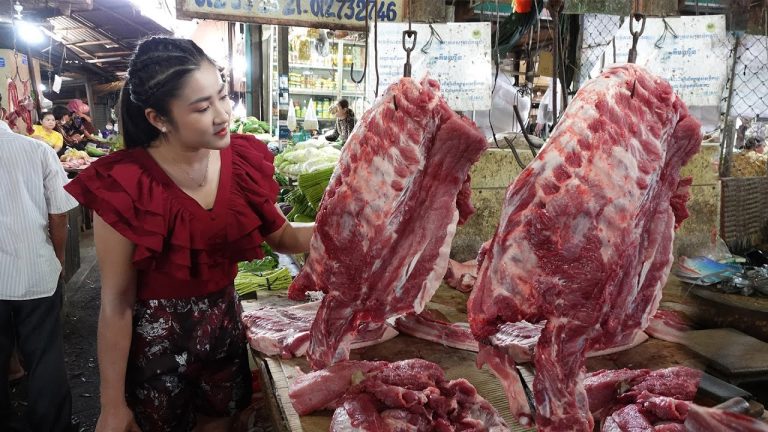 Market tour and buy pork ribs for cooking – Delicious pork ribs recipe – Countryside life TV