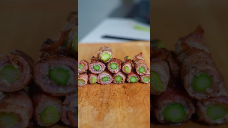 Your kids can eat more vegetables this way! Bacon wrapped asparagus #chinesefood