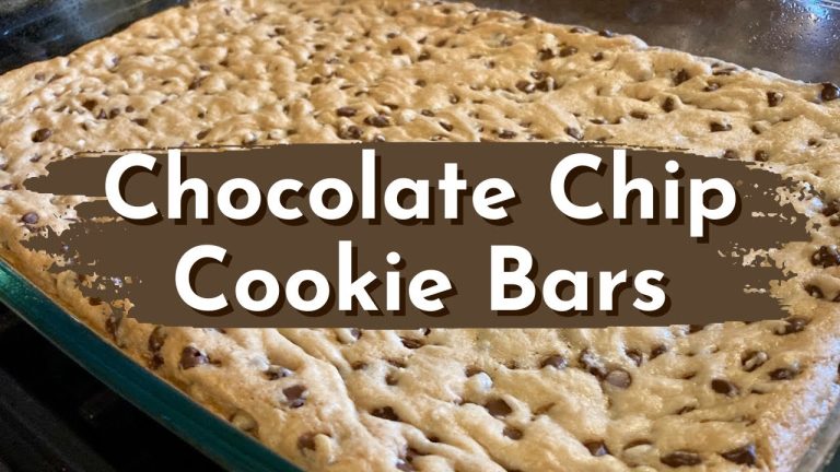 Chocolate Chip Cookie Bars | Only 4 Ingredients! | EASY Dessert Recipe