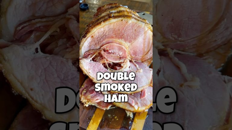 Making Double Smoked Ham is Easy 🔥 #foodshorts #ham #smokedham