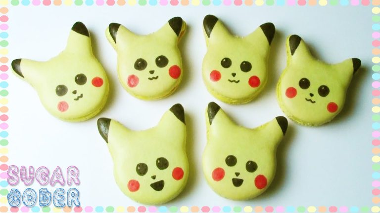 POKEMON PIKACHU MACARONS COOKIES 🐹 Anime Food Baking Dessert Recipe Ideas