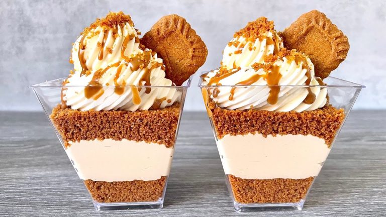 Lotus Biscoff and White Chocolate Mousse Dessert Cups – No Bake Dessert. Easy and Yummy!
