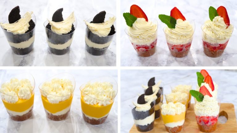 3 Easy NO BAKE Dessert Shots Recipes