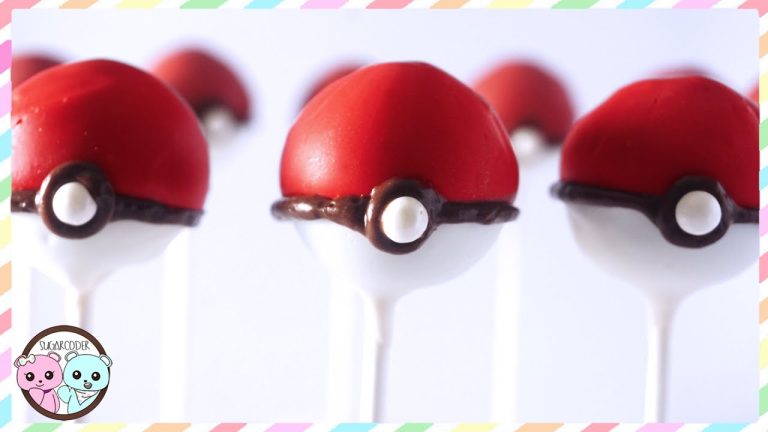 POKEMON POKEBALL CAKE POPS 🐹 Anime Food Baking Dessert Recipe Ideas