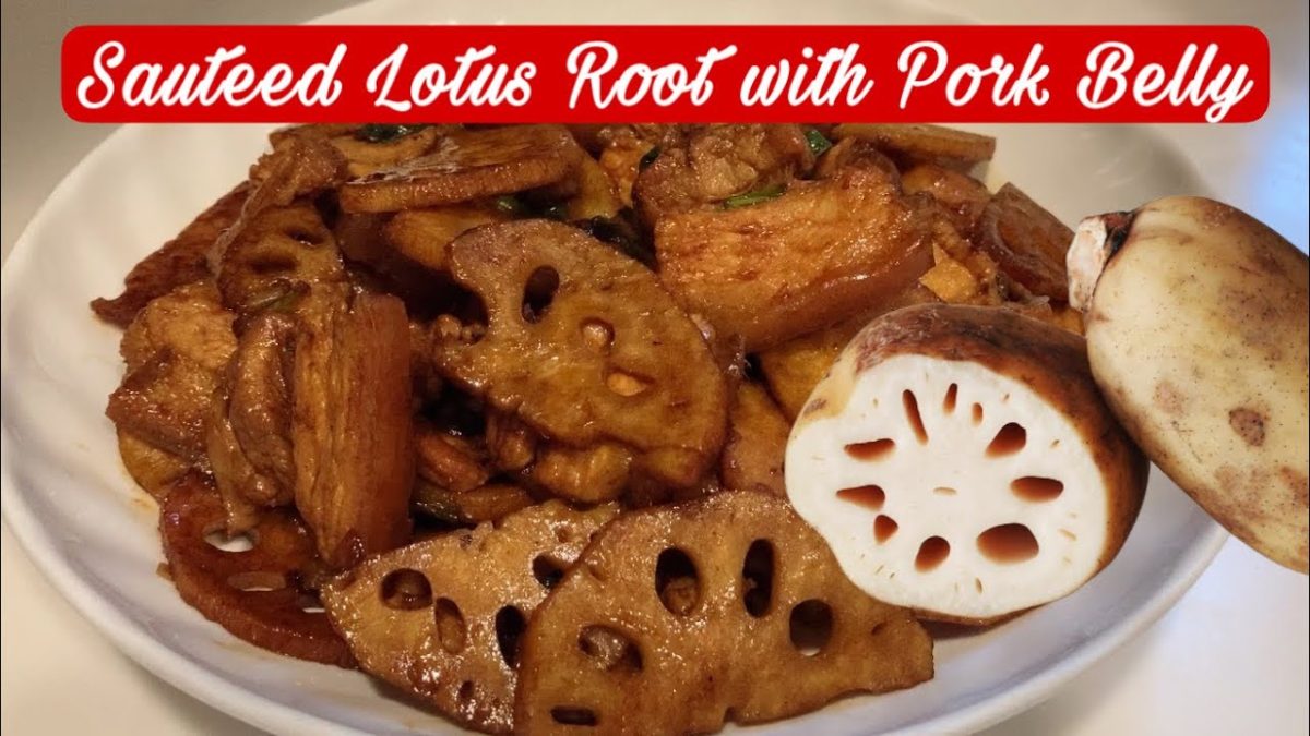 HOW TO PREPARE LOTUS ROOT: Sauteed Lotus Root with Pork Belly | Quick & Easy Chinese Recipe